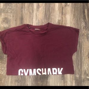 NWOT Dark Ruby Gymshark Fraction Crop Top